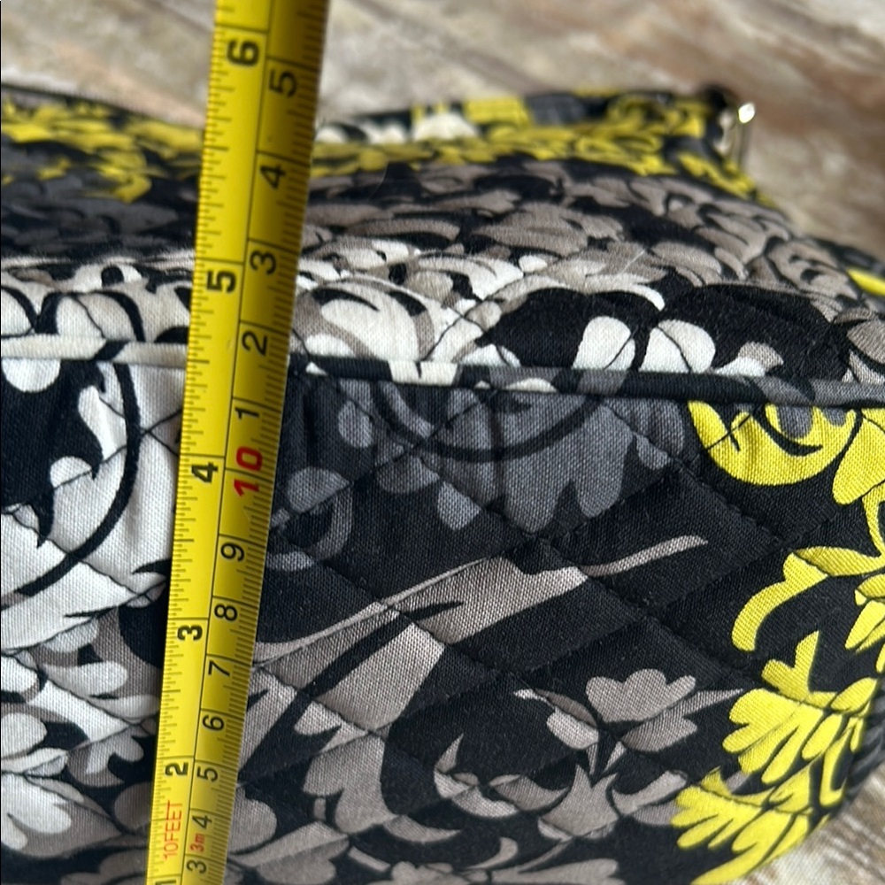 Vera Bradley Black and Yellow Floral Shoulder Bag - Picture 10 of 10